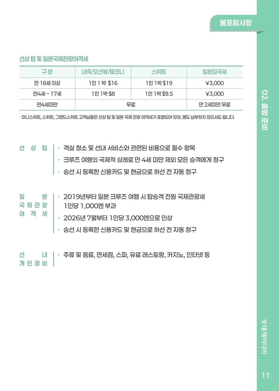 불포함사항